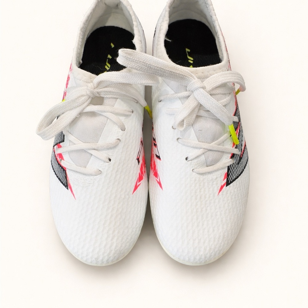 New Balance Furon Soccer Cleats Youth Size 13 White Pink Black FG